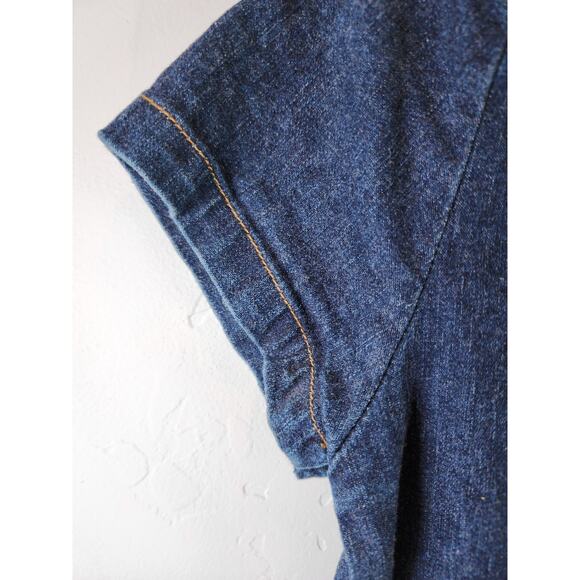 Vintage 90s Y2K Tommy Hilfiger Denim Blue Jean Snap Front Dress Women’s Size L - Picture 11 of 12
